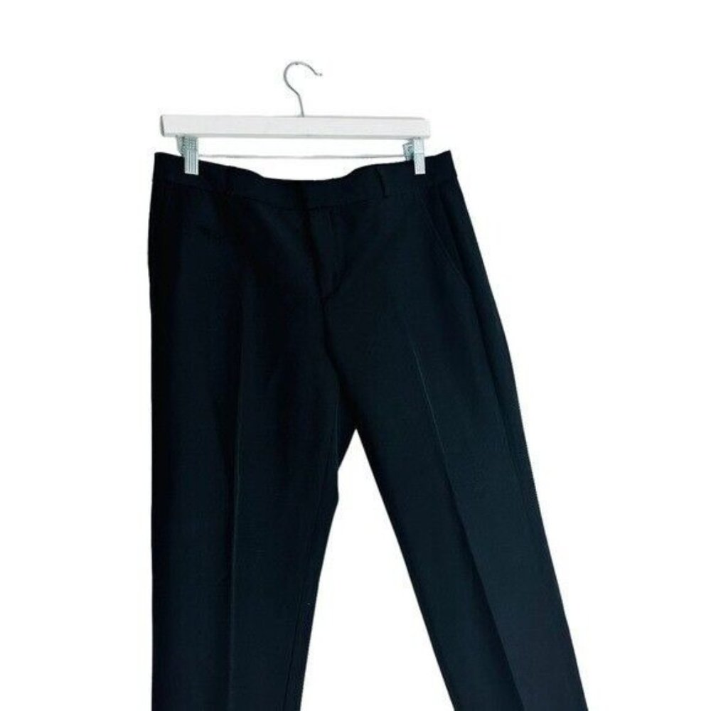 Banana Republic Ryan Slim Straight-Fit Washable Bi-Stretch Pant, Black Size 12 - Picture 3 of 8